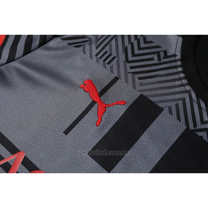 Chandal del AC Milan Manga Corta 2022-2023 Gris - Pantalon Corto